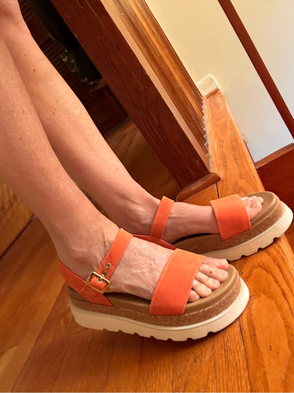 Steve Madden Real Suede Platform Sandals 8.5